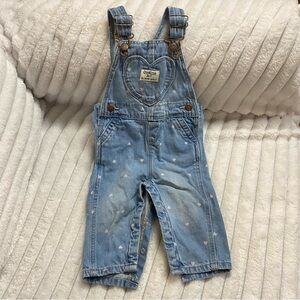OshKosh B'gosh Light Blue Denim Heart Overalls